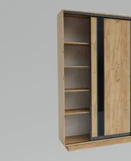 Šatníkové skrine UNIVERZAL 240 skriňa s posuvnými dverami, craft zlatý
