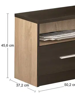 Nočné stolíky NABBI Verify N nočný stolík (2 ks) dub sonoma / wenge