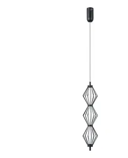 Svietidlá  PND-34403-3V-BK - LED luster na lanku SEVILLA LED/15W/230V 3000K čierna PND-34403-3V-BK