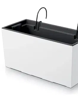 Kvetináče a truhlíky NABBI DUC400W plastový balkónový kvetináč 39,5 cm biela