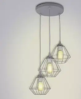 Moderné lampy do obývačky Luster Diamond Gray 4310 PL3