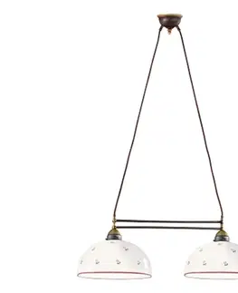 Svietidlá Kolarz 731.82.68 - Luster na lanku NONNA 2xE27/75W/230V červená 731.82.68