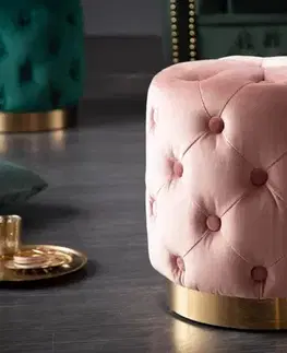 Taburety a podnožky Chesterfield taburet ZETHOS Dekorhome