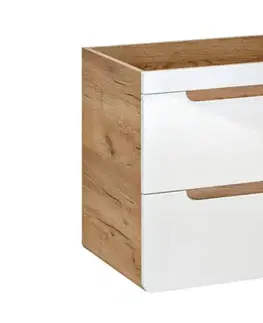 Kúpeľňový nábytok COMAD - Skrinka pod umývadlo 80cm 2 zásuvky ARUBA biela 5907611647189