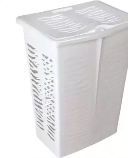 Kúpeľňové doplnky Koš na bielizeň Zebra 42L 1403 biela