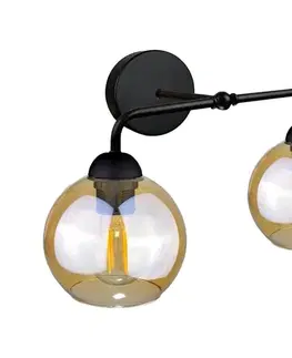 Svietidlá Keter Lighting Nástenné svietidlo MELLE BLACK 2xE27/60W/230V 1978