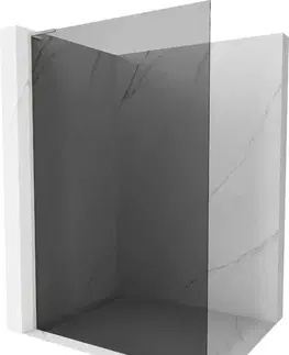 Sprchové dvere MEXEN/S - Kioto L Sprchová zástena WALK-IN 70 x 200, grafit, nikel kartáčovaná 800-070-103-97-40