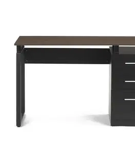 Konferenčné stolíky Kancelársky stôl 3218 OAK, čierny a dubový