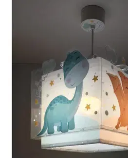Svietidlá Dalber 63452 - Detský luster BABY DINOS 1xE27/15W/230V pestrofarebný 63452M