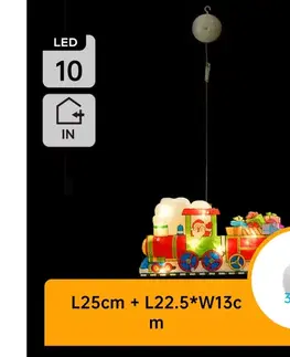 Vianočné dekorácie  B.V.  - LED Vianočná dekorácia LED/3xAAA vláčik 13,4cm B10303K67