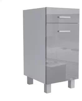 Kuchynské skrinky stojace Kuchynská skrinka Lucjan D1F1S 40 LUX šedá