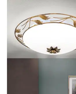 Svietidlá Orion DL 7-509/50 - Stropné svietidlo FLEUR 3xE27/60W/230V pr. 50 cm bronz DL 7-509/50 Antik