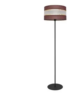 Lampy  Stojacia lampa HELEN 1xE27/15W/230V hnedá/čierna/zlatá S-0803/1 BK-B +BR+GO+MAT