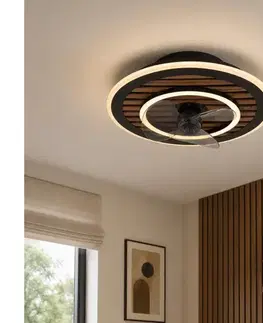 Ventilátory Globo 03668 -LED stmievateľný stropný látor TREVINO LED/36W/230V 2700-6000K čierny+DO 03668