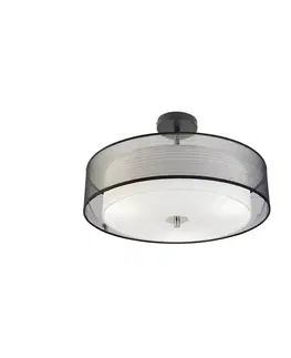 Stropné osvetlenie Inteligentné stropné svietidlo čierne s bielou 50 cm vrátane 3 Wifi A60 - Drum Duo