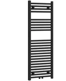 Radiátory do kúpeľne CERANO - Kúpeľňový radiátor Benito - stredové pripojenie 50mm/bočné - 477 W - čierna matná - 1200x450 mm CER-510889