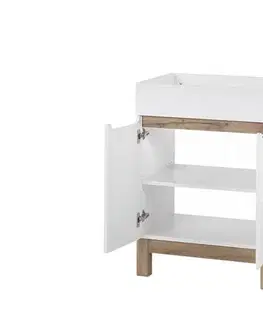 Kúpeľňový nábytok COMAD - Skrinka pod umývadlo 60cm 2 dvierka BALI biela 5907611647462