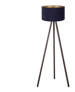 Lampy BRILAGI - Stojacia lampa VELVET 1xE27/60W/230V hnedá/modrá AS0464+DU82467