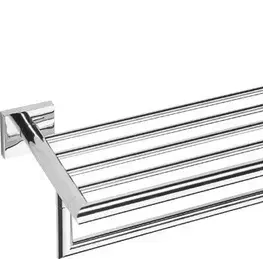 Doplnky do kúpeľne SAPHO - X-SQUARE polička na uteráky s hrazdou 650x110x215, chróm XQ601