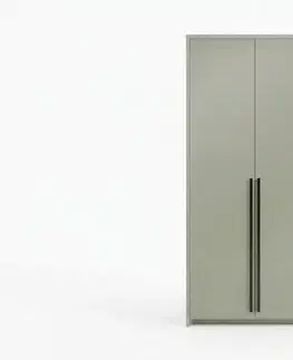 Šatníkové skrine HENU 105 LUX, vysoká satníková skrina, eukalyptus