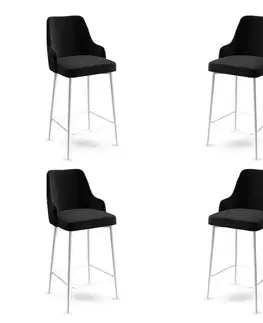 Barové stoličky Bar Stool Set (4 Pieces) Enox - Black, White