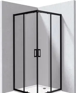 Sprchovacie kúty DEANTE - Funkia Evo štvorcový sprchovací kút s vaničkou, štvorcový, 80x80 cm KYCPN088P