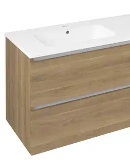 Umývadlá SAPHO - EZARA dvojumývadlová skrinka 140x55x46cm, dub cuneo EZ141-2525