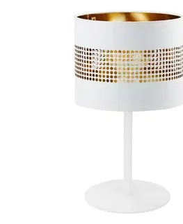 Lampy  Stolná lampa TAGO 1xE27/15W/230V biela/zlatá 5056