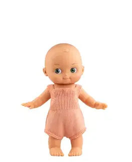 Bábiky a doplnky Paola Reina Bábätko mini panchas v broskyňových dupačkach 28cm