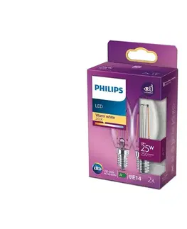 LED osvetlenie SADA 2x LED Žiarovka VINTAGE Philips E14/2W/230V 2700K 8718699782054
