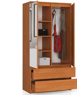 Šatníkové skrine Šatníková skriňa SPACE90, jelša