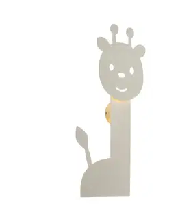 Nástenné osvetlenie Detské nástenné svietidlo béžové vrátane LED 3-stupňové stmievateľné - Gigi the Giraffe