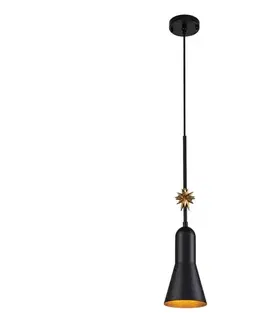 Svietidlá Elstead ETOILE-P-S-MB - Luster na lanku ETOILE 1xE27/60W/230V pr. 13,3 cm čierna ETOILE-P-S-MB