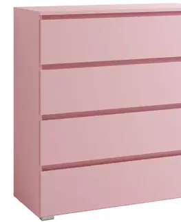 Komody so zásuvkami Komoda 4s Cosmo C04 Ružová