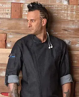 Pánske košele CHEF WORKS Kuchársky rondon Chef Works na zips EXDZ001  Čierna,XS