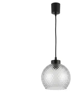 Svietidlá BRILAGI - LED závesné svietidlo na lanku R GLASS 1xE27/60W/230V priemer 25 cm čierna/dymová sivá NSTK7486+TK6439A