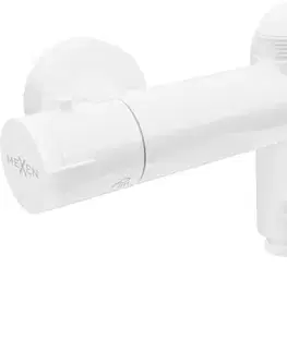Kúpeľňové batérie MEXEN - KAI termostatická vaňová a sprchová batéria 3/4" + 1/2", biela 77900-20
