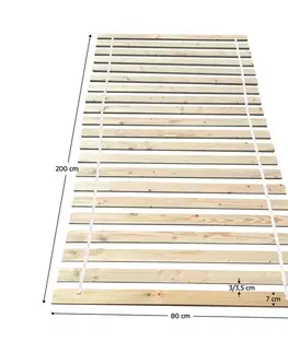 Rošty KONDELA Pluma lamelový rošt 80x200 cm smrek