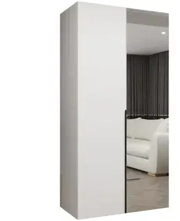 Šatníkové skrine Skriňa Alicante II 100 biela/čierna