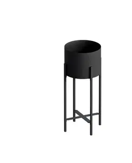 Kvetináče a truhlíky Kovový stojan na kvety GED-026, Mono black