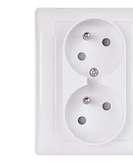 Predlžovacie káble  Dvojitá zásuvka domová FRENCH 250V/16A A6001.1
