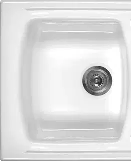 Kuchynské drezy DEANTE DEANTE - Lusitano biela - Keramický drez, 2 - bowl ZCL_620N