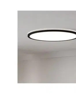 Svietidlá Eglo 901455-LED St. kúpeľ. svietidlo ROVITO-R 16,8W/230V pr.50cm IP44 čierna + DO 901455