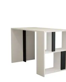 Písacie stoly Písací stôl Lima - White, Anthracite