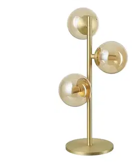 Lampy Ideal Lux - LED stolná lampa PERLAGE 3xG9/3W/230V zlatá/dymová béžová 322759