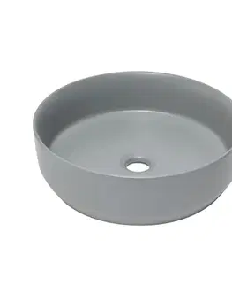 Umývadlá Umývadlo na dosku SAT Infinitio 39x39 cm šedá mat bez otvoru pre batériu SATINF3939LGRM SATINF3939LGRM