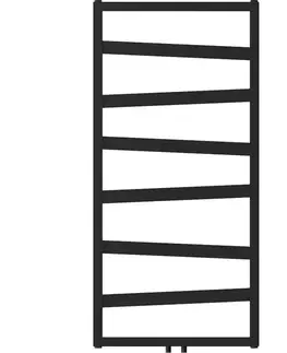 Radiátory do kúpeľne MEXEN - Zoom vykurovací rebrík/radiátor dekoratívny 1100 x 530 mm, 376 W, čierna W130-1100-530-00-70