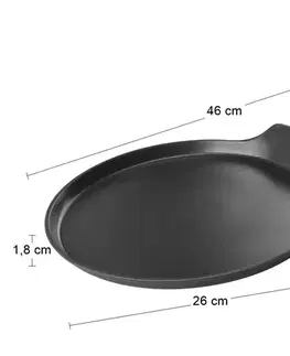 Panvice NABBI Royal panvica na palacinky s nepriľnavým povrchom 26 cm čierna