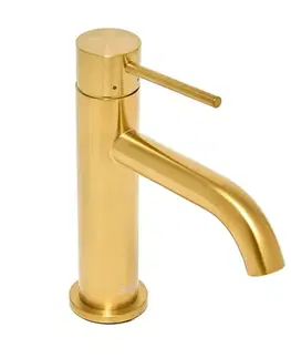 Kúpeľňové batérie Umývadlová batéria SAT Aurum bez výpuste brúsená zlatá SATBAUR271BG SATBAUR271BG