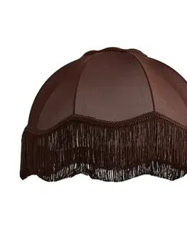 Tienidlo na lampu Látkové tienidlo hnedé s bielym interiérom 45/15/21,5 - Heritage